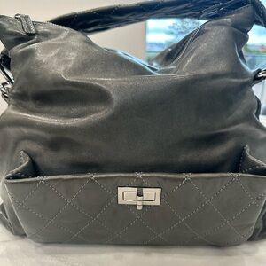 REDUCED!!!  Chanel Lambskin Shoulder Bag - Dark Gray